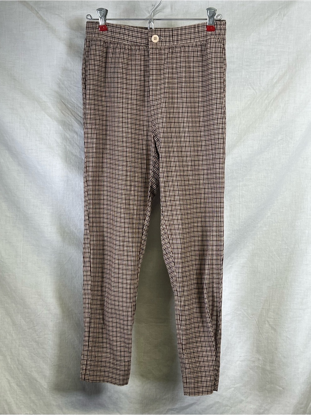 Sky and Sparrow Women’s Brown/Black Houndstooth Pants Sz XS